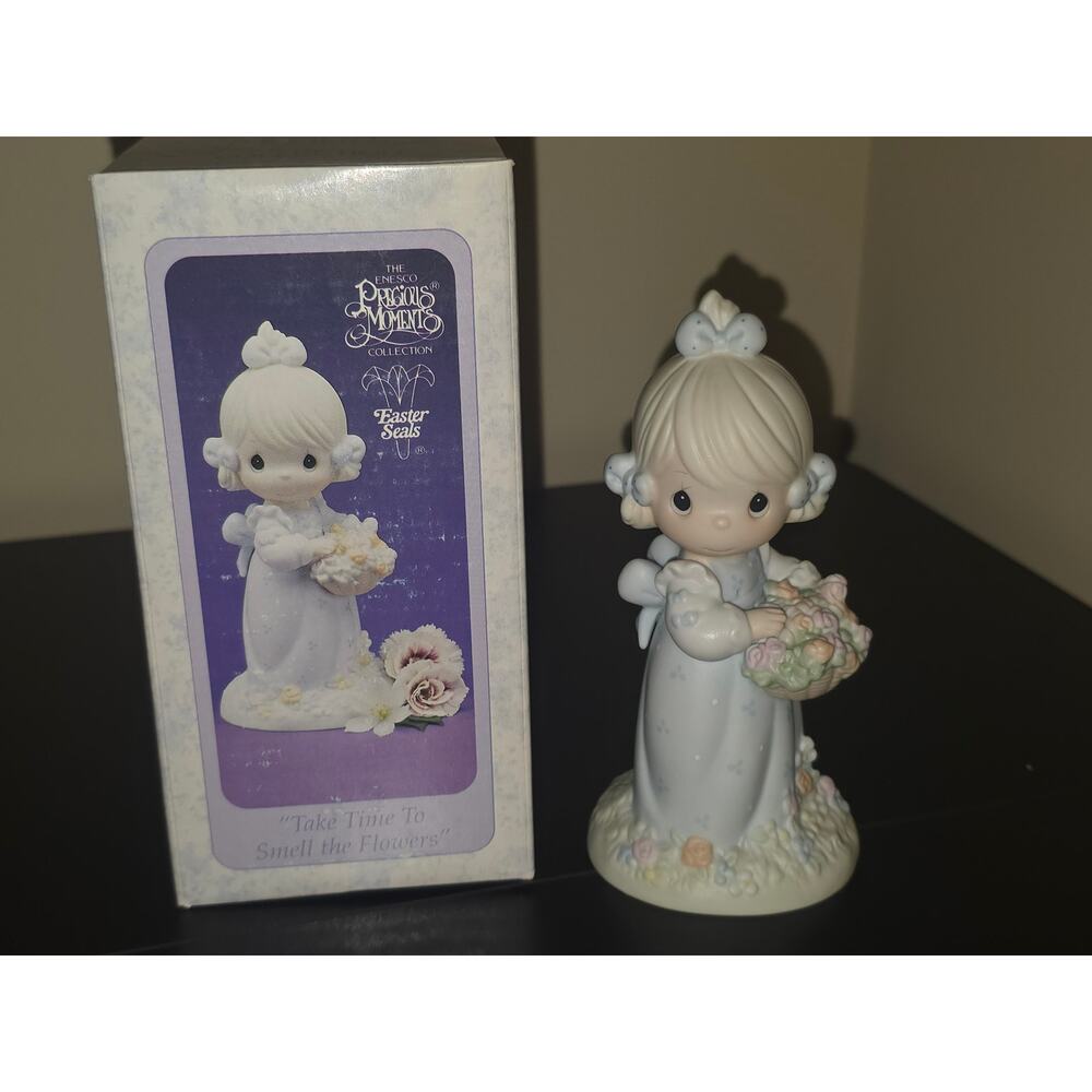 Precious Moments Enesco 524387 “Take Time To Smell the Flowers” 1994 Figurine